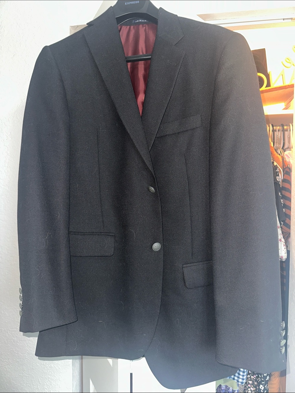 Men's Black Suit Jacket - Classic Two-Button Blazer